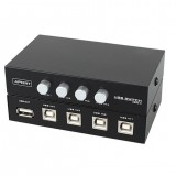 Dispozitiv pentru sharing cu 4 porturi USB 2.0, Manual, Switch Box, Hub, pentru 4 PC, Scanner, Printer